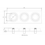 Foco basculante cuadrado empotrar Aluminio 3L, para Lámpara GU10/MR16, Blanco, Wengué ó Texturizado